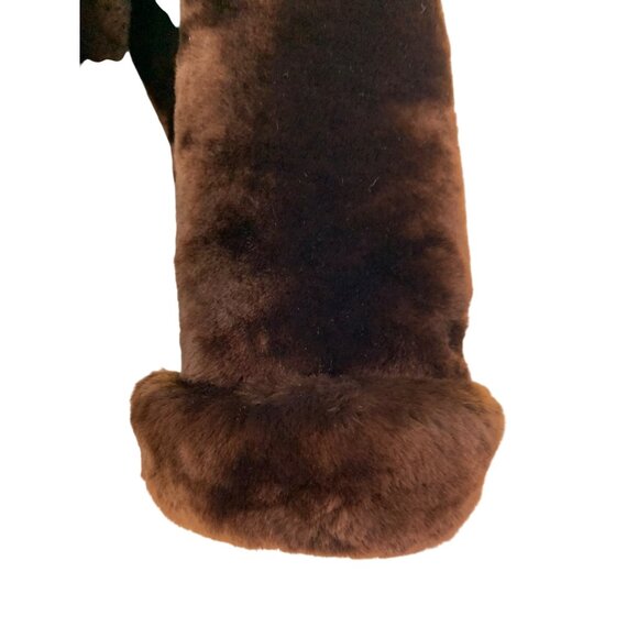 VTG 50s Genuine Shearling Fur Teddy Coat Lamb Size M/L Plush Cold Winter 8697 - Picture 9 of 11